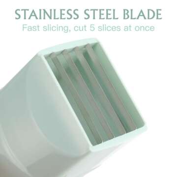 Luxshiny Fruit Slicer 2pcs Egg Slicer Stainless Steel Cutter Mini Slicer Cut Kitchen Cutter Gadgets Fruit Tool for Egg Fruit Vegetable Appetizer Green