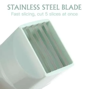 Luxshiny Fruit Slicer 2pcs Egg Slicer Stainless Steel Cutter Mini Slicer Cut Kitchen Cutter Gadgets Fruit Tool for Egg Fruit Vegetable Appetizer Green