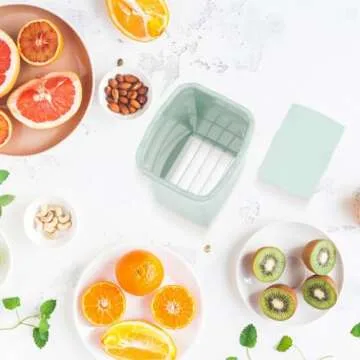 Luxshiny Fruit Slicer 2pcs Egg Slicer Stainless Steel Cutter Mini Slicer Cut Kitchen Cutter Gadgets Fruit Tool for Egg Fruit Vegetable Appetizer Green