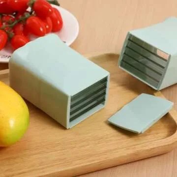 Luxshiny Fruit Slicer 2pcs Egg Slicer Stainless Steel Cutter Mini Slicer Cut Kitchen Cutter Gadgets Fruit Tool for Egg Fruit Vegetable Appetizer Green