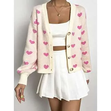 Stylish Verdusa Women's Light Pink Knit Cardigan