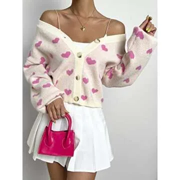 Stylish Verdusa Women's Light Pink Knit Cardigan