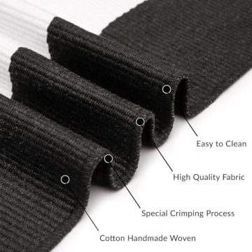 IOHOUZE Black White Striped Rug - Durable and Stylish