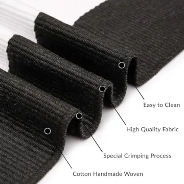 IOHOUZE Black White Striped Rug - Durable and Stylish