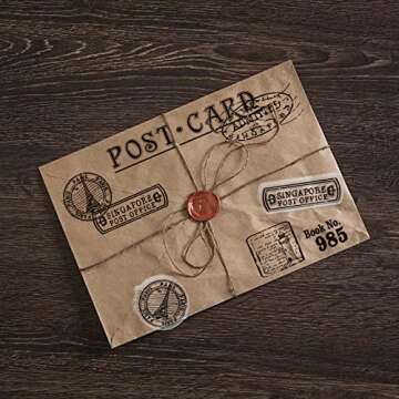 GLOBLELAND Stamp Postmark Postcard Clear Stamps for DIY Scrapbooking Big Size Silicone Clear Stamp Seals for Cards Making Photo Journal Album Decoration, 29.7x21cm/11.7x8.3inch