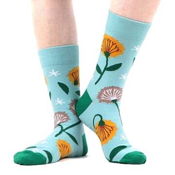 Vibrant Floral Pattern Women's Socks - 5 Pairs by WeciBor