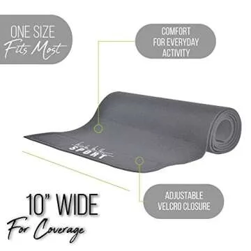 Nicole Miller Waist Trainer 12" Sweat Belt Trimmer Weight Shaper Exercise Gray