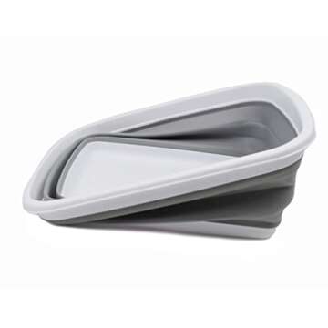 SAMMART 10L Collapsible Tub - Space-Saving Portable Wash Basin