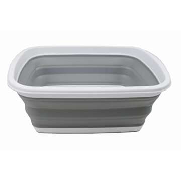 SAMMART 10L Collapsible Tub - Space-Saving Portable Wash Basin