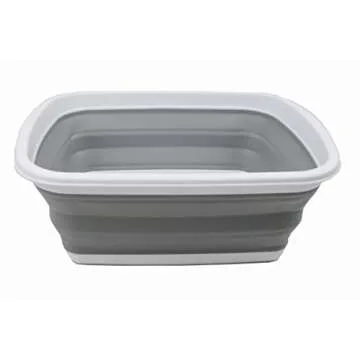 SAMMART 10L Collapsible Tub - Space-Saving Portable Wash Basin