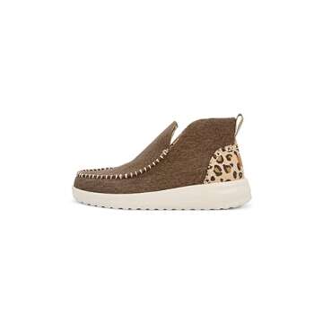 Hey Dude Denny Heavy Canvas Leopard Size 6 | Women's Boots | Women's Pull on Boots | Comfortable & Light-Weight
