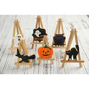 Halloween Cookie Cutters - 5 Pieces Cookie Cutters Shape Witch's Hat, Pumpkin, Ghost, Bat, Cat for Baking Decorative Party Supplies