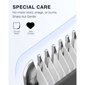 MANSPOT Electric Groin Hair Trimmer Men's Shaving & Grooming Sets Kit with 4 Guards and Replaceable ...