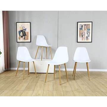 Modern Kitchen Dining Table Set with 4 Chairs - Space Saving