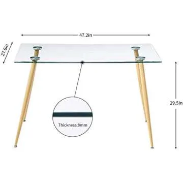 Modern Kitchen Dining Table Set with 4 Chairs - Space Saving