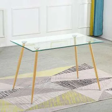 Modern Kitchen Dining Table Set with 4 Chairs - Space Saving