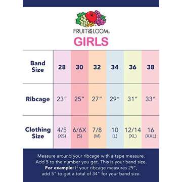 Comfortable Fruit of the Loom Girls' Spaghetti Strap Bra