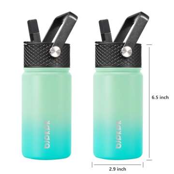 BJPKPK 15 oz Insulated Water Bottle with Straw Lid - Eco-Friendly and Stylish!