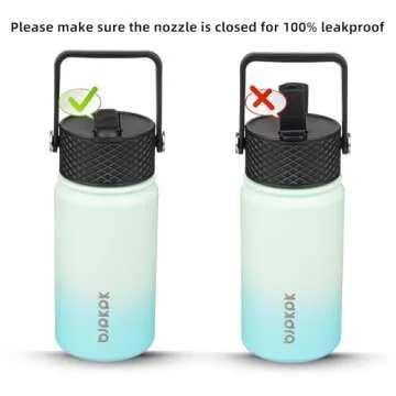 Stylish BJPKPK Insulated Water Bottle - 15 oz with Straw