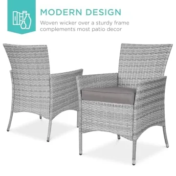 Best Choice Products 5-Piece Indoor Outdoor Wicker Dining Set Furniture for Patio, Backyard w/Square Glass Tabletop, Umbrella Cutout, 4 Chairs - Gray