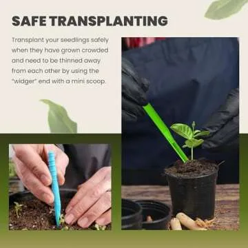 Dibby Seed Sowing Garden Tool Dibber Planter Transplanter – Sow Seeds at the Right Depth – Easily Transplant Delicate Seedlings (Little Dibby) Pink