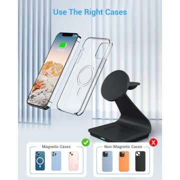 3 in 1 Wireless Charger for MagSafe - Stylish & Safe Charging