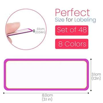 48 Pieces Magnetic Dry Erase Labels - Waterproof & Reusable for Home, Classroom, Office