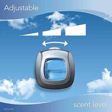 Febreze Car Air Freshener, 2 Gain Original and 2 Gain Island Fresh Scents, Odor Eliminator for Strong Odors (4 Count)