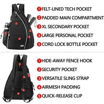 Durable Sucipi Pickleball Bag Backpack for All Users