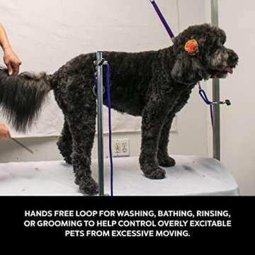 Groomers Helper® 5/8" Professional Loop - Pet Grooming Safety Loop for Dog Bathing, Dog Grooming & Trimming (Black)