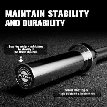 RitFit 4FT Barbell Weight Set with 35LB Plates - Durable & Effective Weightlifting