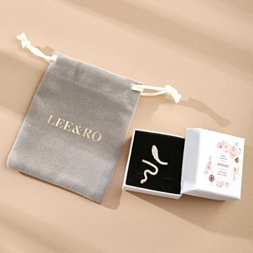 Trendy LEE&RO Gold Snake Ring for Stylish Women