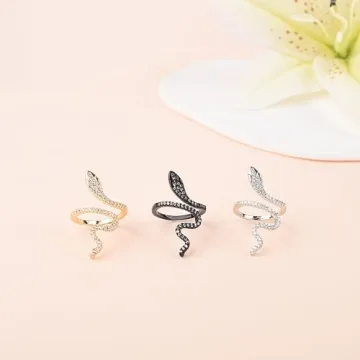 Trendy LEE&RO Gold Snake Ring for Stylish Women