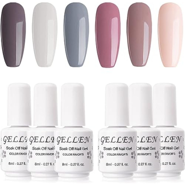 Gellen Gel Nail Polish Set with 6 Classic Pastel Shades