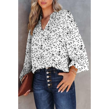 Dokotoo Fashionable Floral Print Women’s Blouse for Office