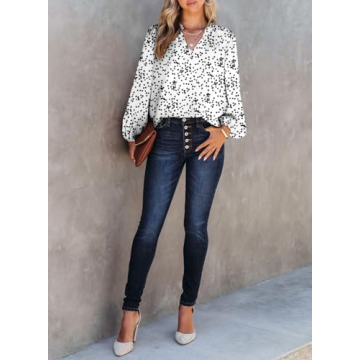 Dokotoo Fashionable Floral Print Women’s Blouse for Office