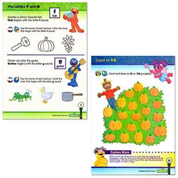 Sesame Street Workbooks Preschool (Set of 4 Workbooks -- Alphabet with Elmo, Letter Sounds, Numbers ...
