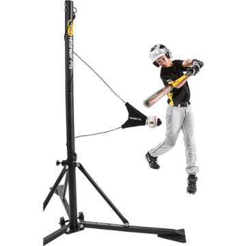 SKLZ Hit-A-Way Portable Baseball Training-Station Swing Trainer with Stand Black