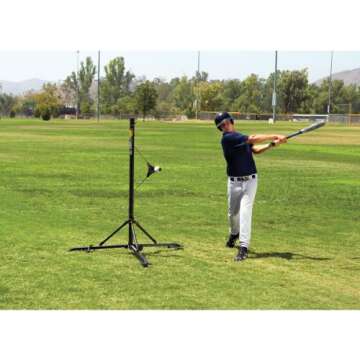 SKLZ Hit-A-Way Portable Baseball Training-Station Swing Trainer with Stand Black