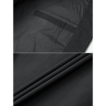 Lightweight Black Bomber Jacket for Men by TACVASEN