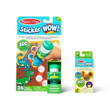 Melissa & Doug Sticker Wow!™ Dinosaur Bundle: Creative Sticker Stamper & Activity Pad