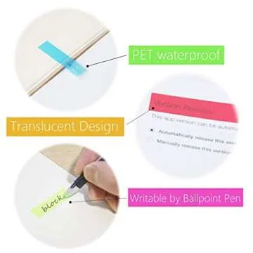 KICNIC Page Markers Sticky Index Tabs, Arrow Flag Tabs Colored Sticky Notes for Page Marker Bookmarks [10 Primary Colors, 750 Pieces] Sticks Securely, Removes Cleanly