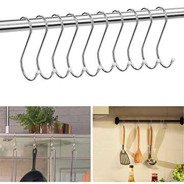 Siasky Heavy Duty S Hooks for Organizing Kitchenware