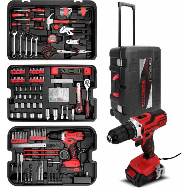 KingTool 286 PCS Home & Auto Tool Set with Drill