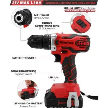 KingTool 286 PCS Home & Auto Tool Set with Drill