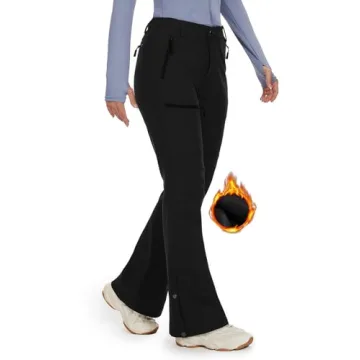 Cycorld Women's Fleece-Lined Waterproof Snow Ski Pants - Warm, Stylish & Versatile
