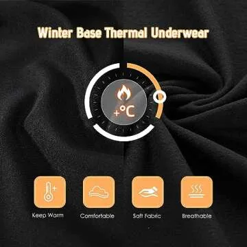 Zando Kids Thermal Underwear Sets Girls Soft Base Layer Fleece Long Underwear Toddler Thermal Set Boys Underwear Long Johns Ultra Cold Weather Gear Toddler Underwear Black Large (100) /3T