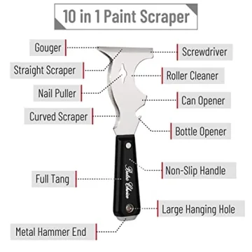 Bates 10-in-1 Paint Scraper Tool for Home Improvements