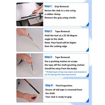 Efficient Golf Grip Tape Stripper for Easy Regripping