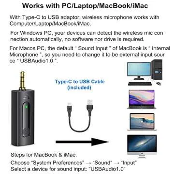 Wireless Lavalier Microphone for iPhone/Android Phones/DSLR Camera/Laptop/MacBook/GoPro/Camcorder, Professional Lapel Mic for Video Recording/Vlogging/YouTube/Podcast/LiveStream